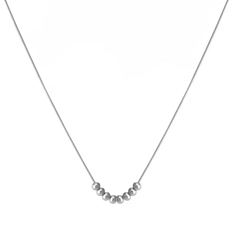 The 2023 new style of small bead fine necklace for women's summer, simple, light luxury and niche design, collarbone chain on Instagram Item Picture