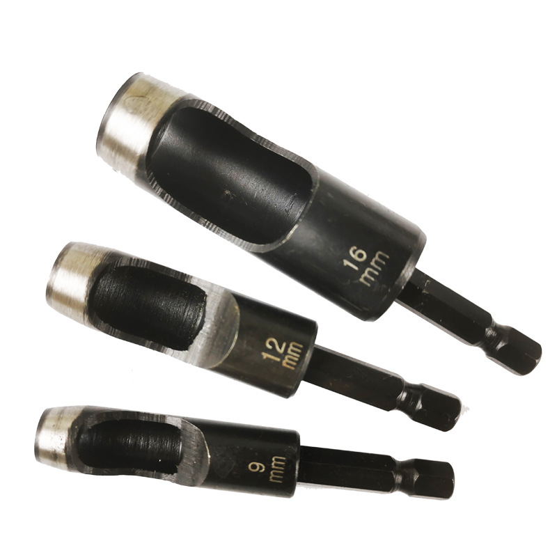 Jiuli electric belt punch plastic hole punisher, electric drill type hole punisher, leather hole opener, gypsum board hole opener Item Picture