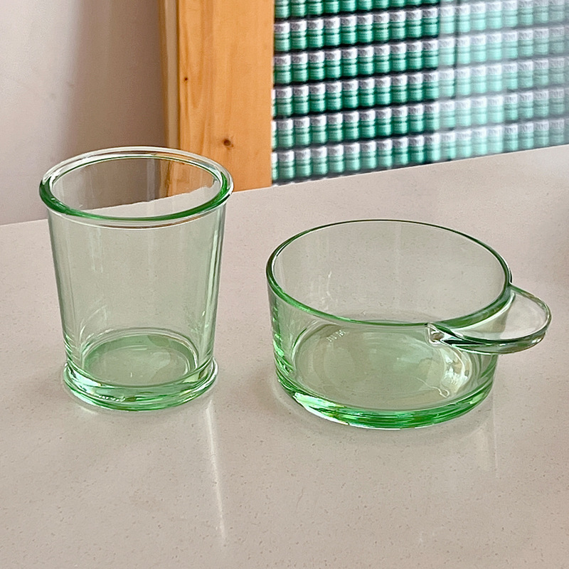 Boli Mei Korean InS-style glass bowl, single-ear bowl, glass salad bowl, tableware set, dessert bowl Application Scenario