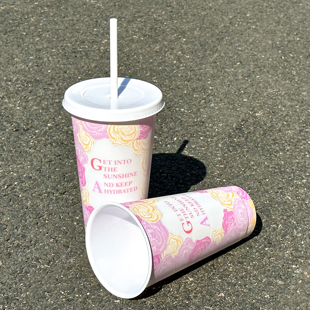 Wholesale of new ultraviolet lamps, sunlight UV photosensitive color-changing cups, outdoor light pp plastic color-changing cups, cross-border Specification drawing