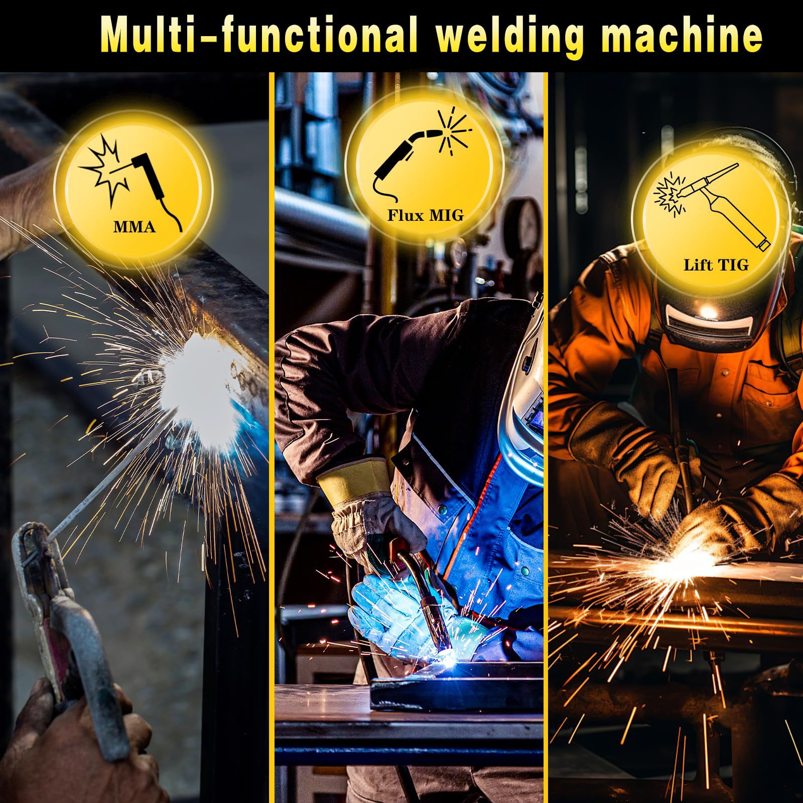 Gas shielded welding machine, electric welding integrated machine, cross-border household gas core welding machine, argon arc welding machine, gas shielded welding machine Application Scenario