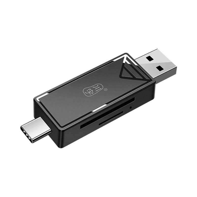 The Chuanyu C251 dual-interface TYPE-C dual-purpose USB2.0 card reader for both mobile phones and computers supports TF/SD Application Scenario