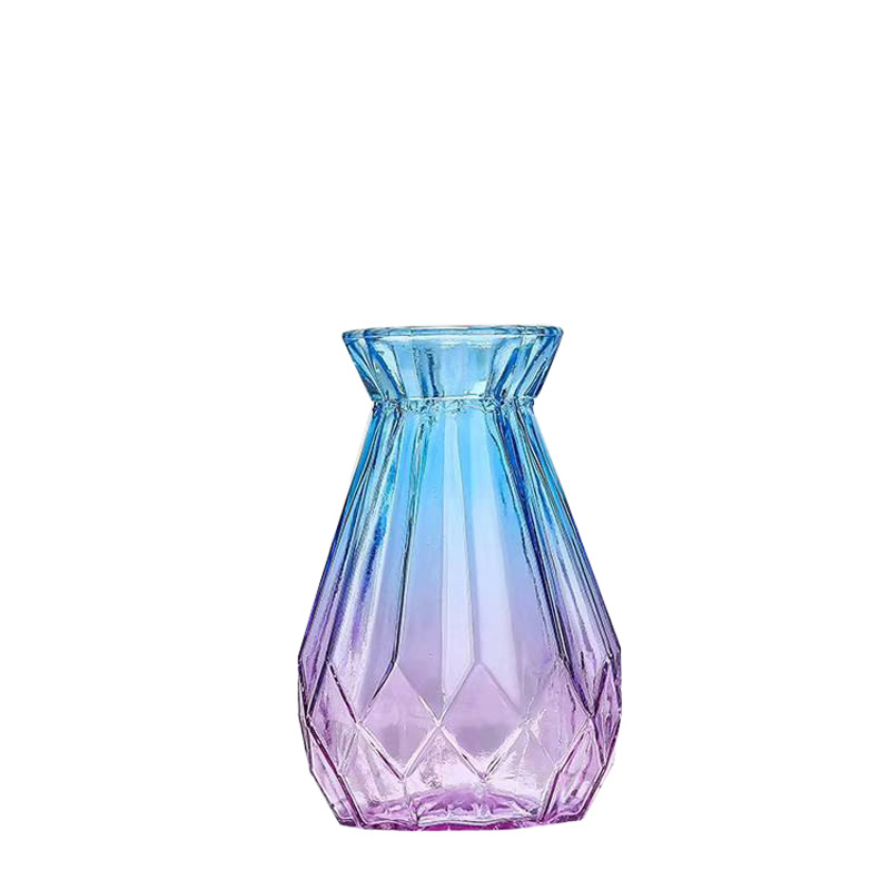 Simple dining table decoration, living room glass vase ornaments, hydroponic vases, colored glass vase ornaments Item Picture