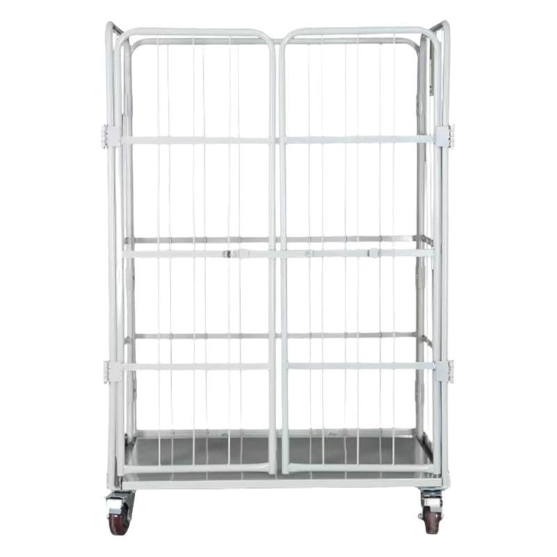 Mobile folding logistics trolley, factory warehouse, warehouse, supermarket, express delivery, transportation, sorting, sorting, linen turnover cage trolley Item Picture