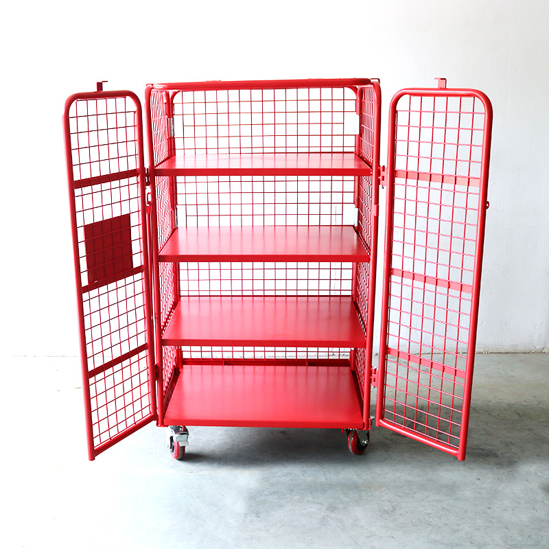 New logistics trolley folding storage transfer express delivery turnover trolley, turnover handling and loading/unloading trolley, logistics trolley turnover trolley details Picture