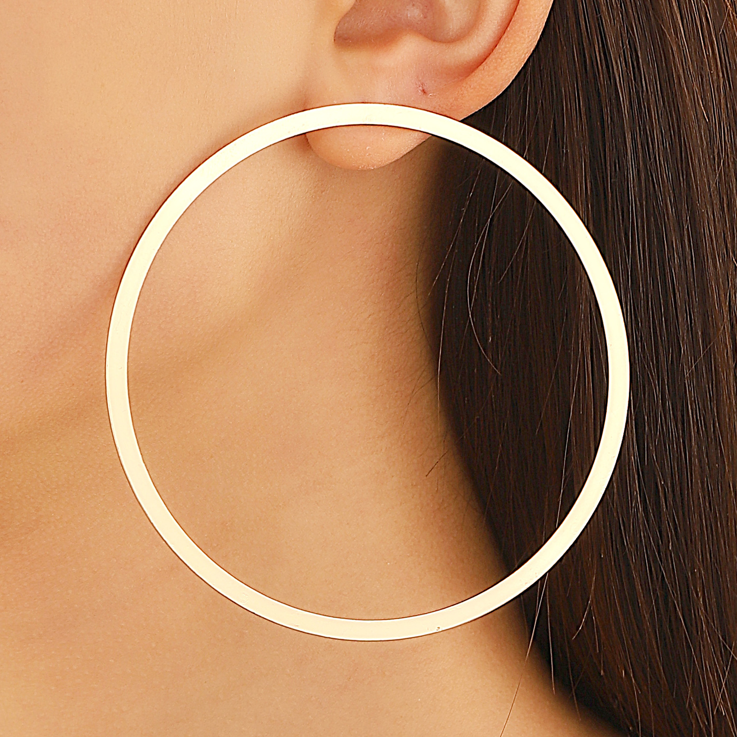 New cross-border exaggerated hollowed-out geometric earrings for women, European and American retro and simple design, round stud earrings factory wholesale details Picture