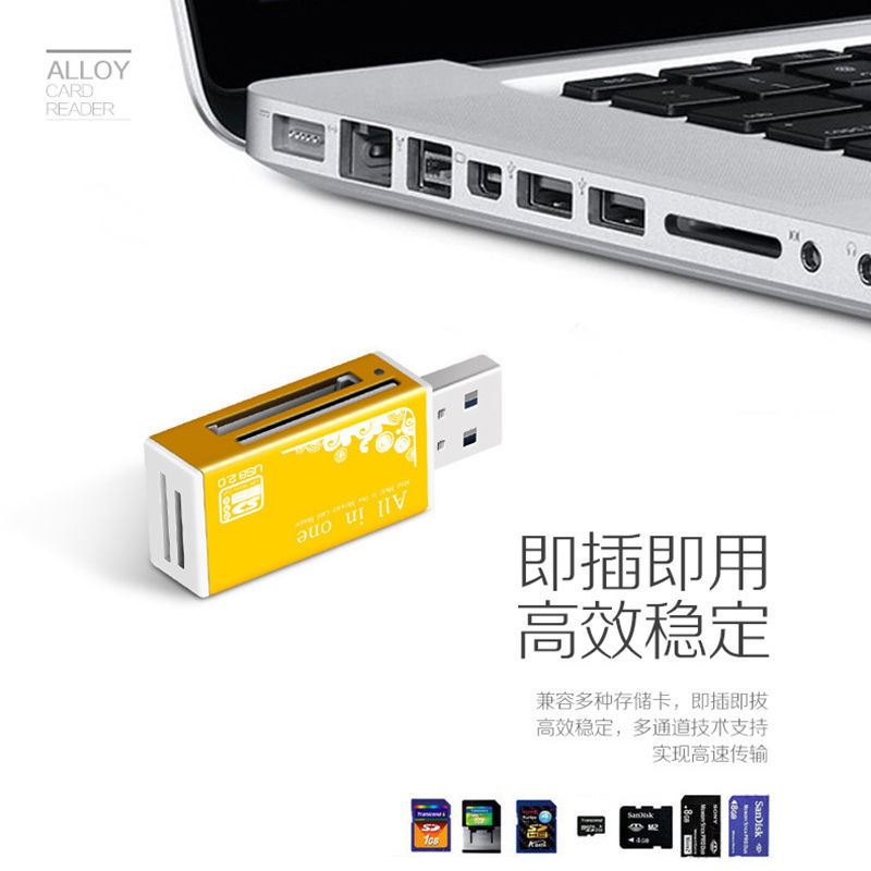 The card reader, memory card, all-in-one universal reader can read sd card songs, TF/MS/M2, and convert mobile phone dashcams to USB flash drives Application Scenario