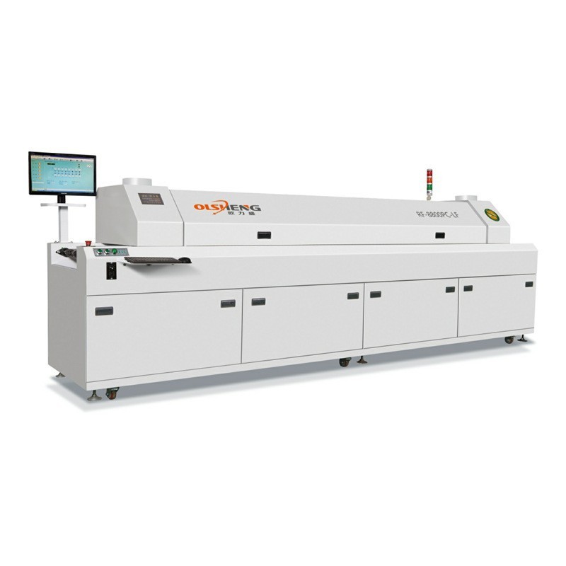 SMT surface mount component soldering equipment manufacturer, 8-zone reflow soldering machine, lead-free hot air 8-zone reflow furnace for computers Item Picture