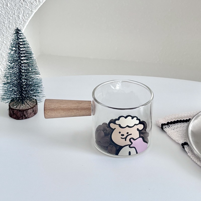 Homemade coffee equipment accessories: coffee cup, extract cup, milk cup with handle, graduated coffee cup, girlish heart details Picture