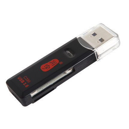 The Chuanyu C396 mini 2-in-1 usb3.0 high-speed card reader is a multi-functional card reader suitable for tf cards and sd cards Item Picture