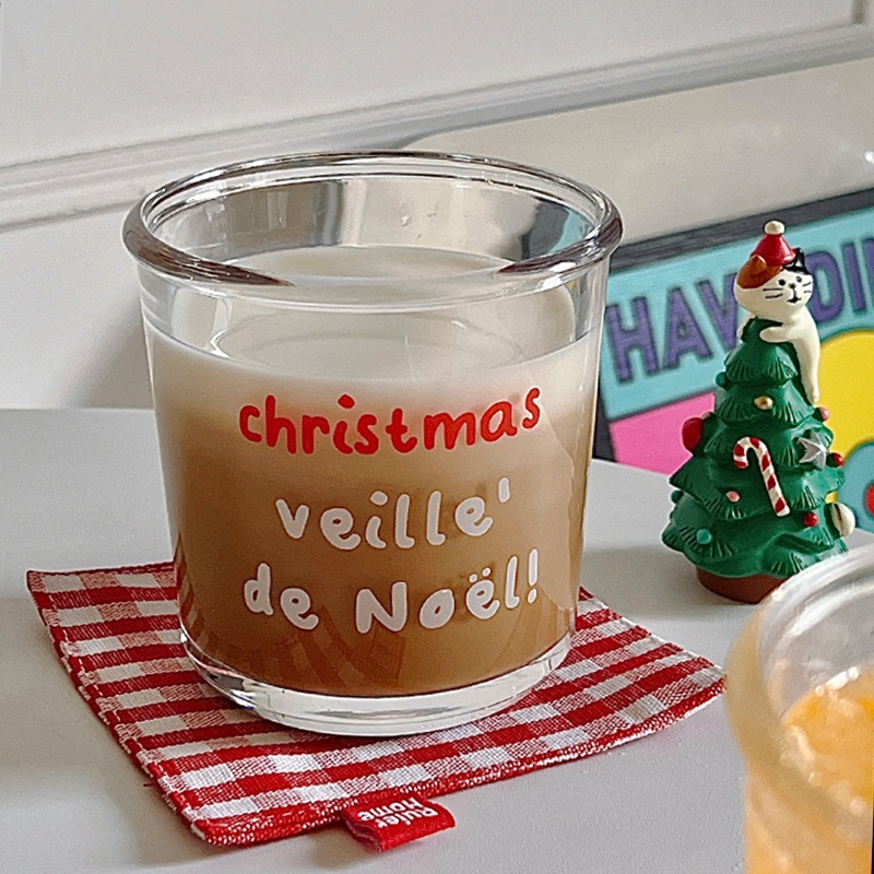Bolimei christmas Glass Cup, Christmas Cold Brew Cup, Dessert Cup, ins Feng Shui Cup Application Scenario