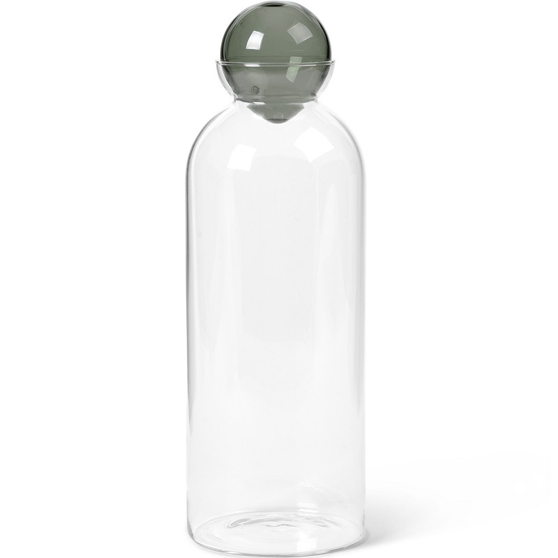 High borosilicate glass Danish minimalist light luxury Nordic style transparent cold water bottle, red wine glass, red wine bottle, juice cold water bottle Item Picture