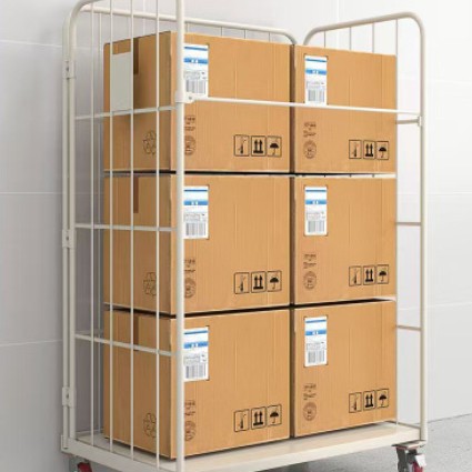 Warehouse logistics cage carts, folding metal trolleys, workshop grid push-pull carts, warehouse turnover carts, mobile tool carts Specification drawing