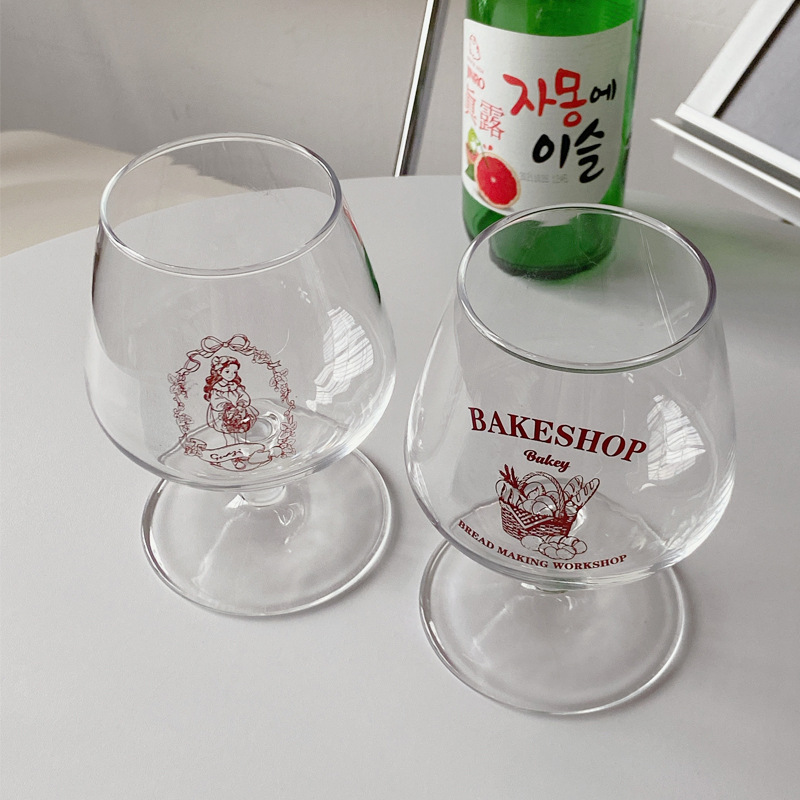 Bolimei Korean InS-style home wine glasses, glass red wine glasses, large-bellied wine glasses, juice glasses, large capacity Application Scenario