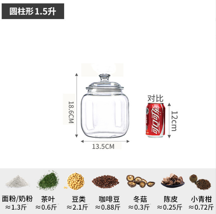 Cylindrical anti-breakage sealed jars, transparent PC plastic jars for storing dried tangerine peel and tea, large capacity in stock Application Scenario