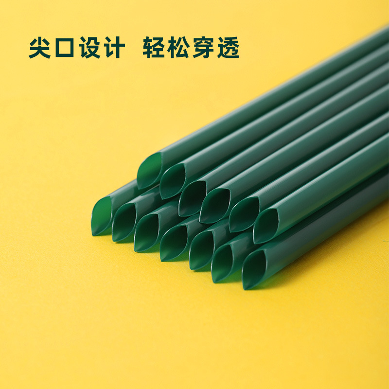 Disposable straws, thick, individually packaged, commercial food-grade plastic, green hot drinks, bubble milk tea, coffee, thin Application Scenario