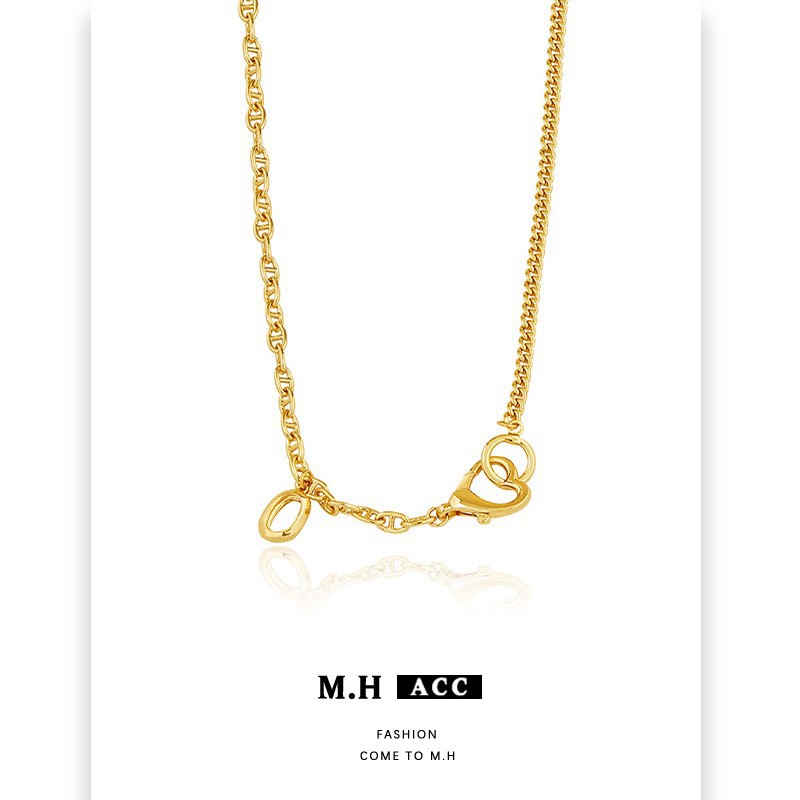 Cross-border Instagram gold irregular necklace, unique feminine charm, niche high-end sense, individual and versatile collarbone necklace full figure