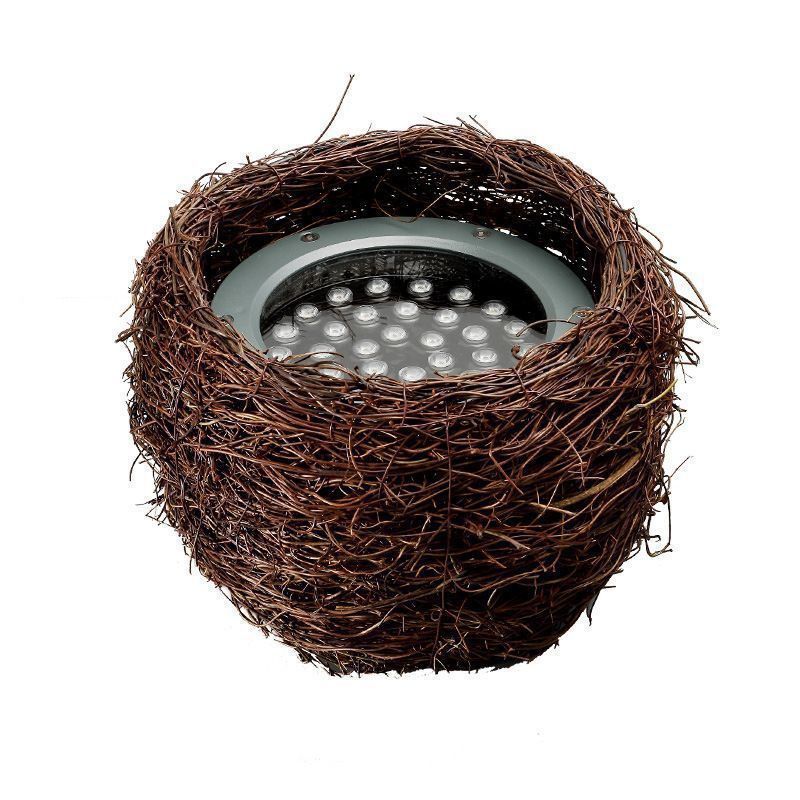 Outdoor simulated bird's nest lights, spotlights, courtyard balcony garden decoration, garden landscape lights, rattan weaving tree lights, bird's nest Item Picture