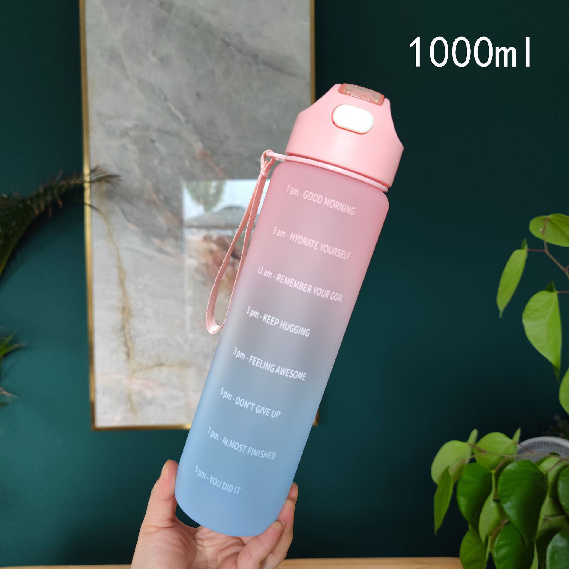 New wholesale simple gradient matte plastic water cup with a suction nozzle, portable handle, adult outdoor sports water bottle Application Scenario