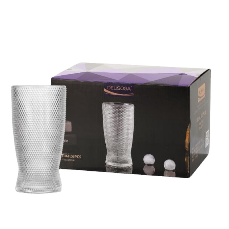 DELISOGA thickened glass cups, juice cups, beverage cups, beer mugs, whisky cups, water cups wholesale with logo printing Item Picture