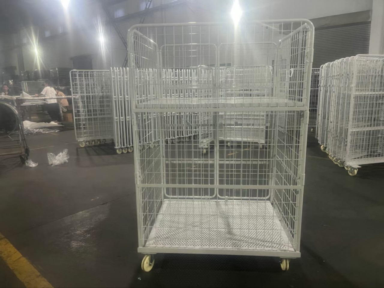 1100 Four-sided encrypted top-mounted logistics vehicle, mobile logistics trolley manufacturer wholesale supply of small door logistics vehicles Specification drawing