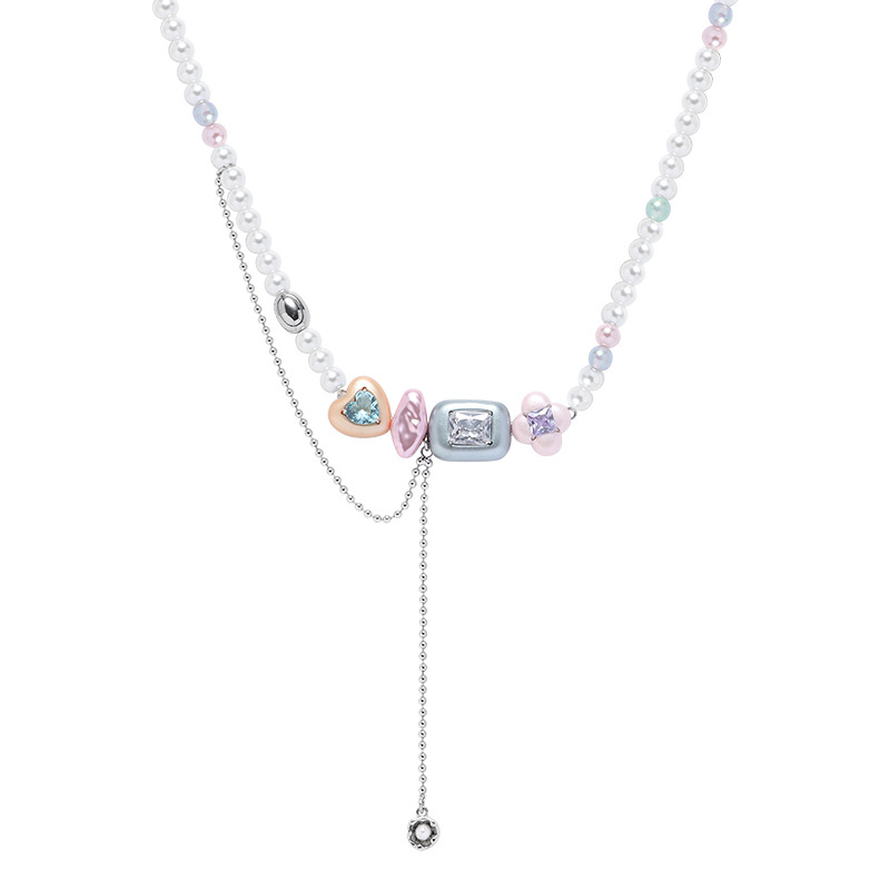Wholesale of new sweet, cool and cute candy pearl necklace accessories with a unique design sense for women and a sweet girl's temperament Item Picture
