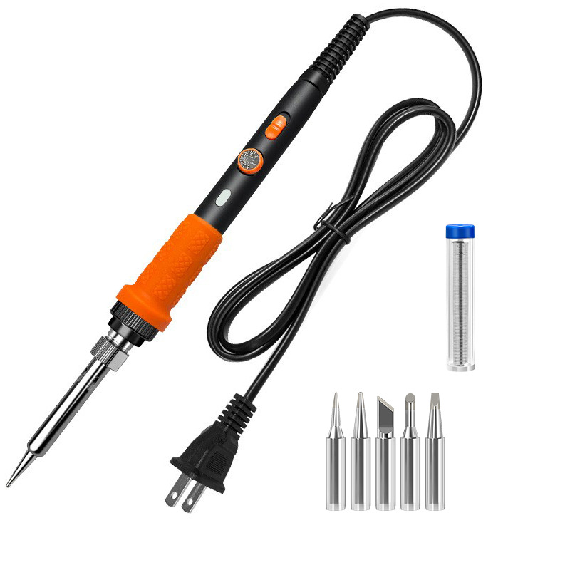 New 60W internal heating rotary temperature-adjustable soldering iron 909B with indicator light soldering iron set, a household soldering tool undefined