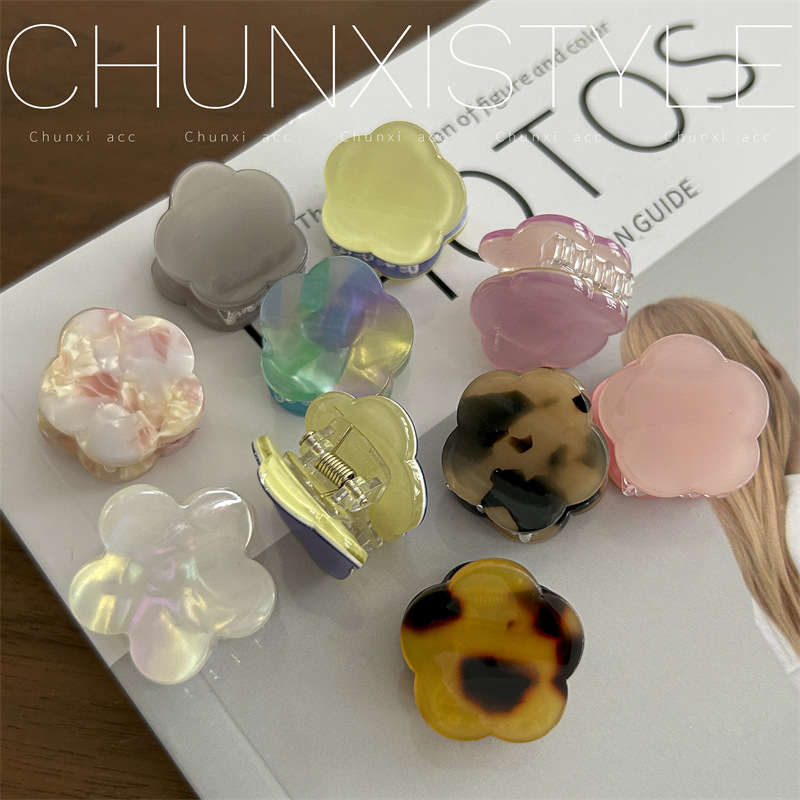 Korean-style acetate small hair clips for women, simple side bangs and small hair clips, cute Japanese-style hair clips headwear details Picture