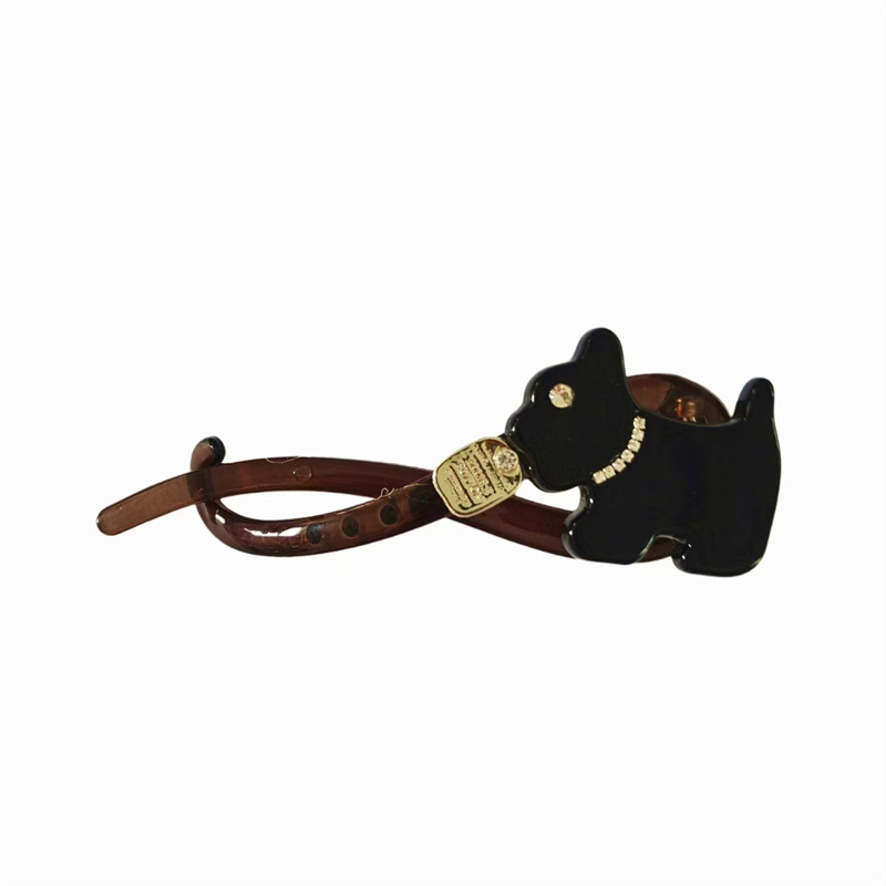 Korean-style acetic acid dog Twisty hair clips for women with a high-end feel 2025 new one-line grab hair clips with multiple hair clips and hair accessories for summer Item Picture