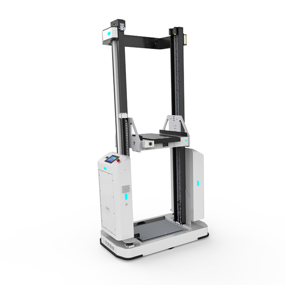 The lifting, telescopic, fork-picking automatic loading and unloading, inbound and outbound intelligent AGV trolley with a load capacity of 150kg Item Picture