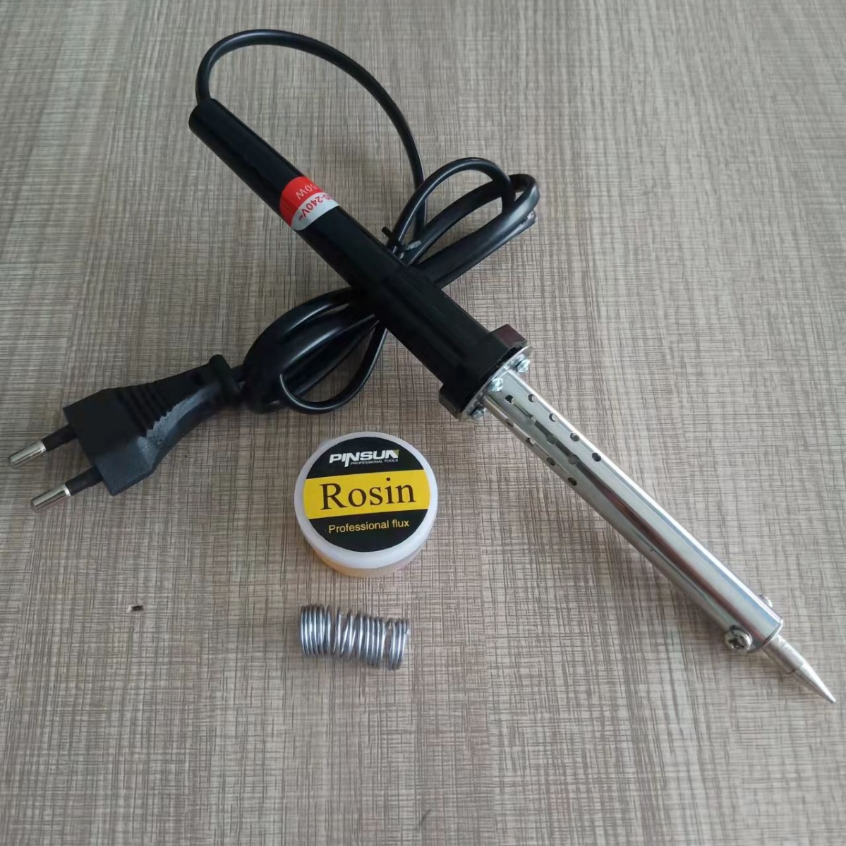 Factory direct sales of PINSUN high-quality soldering irons, home repair and welding tools, 3-piece sets, 30W, 40W, 60W Specification drawing