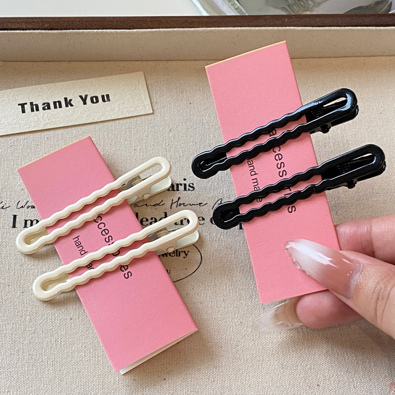 Candy-colored traceless duckbill clips, metal hair clips, female forehead bangs, one-line side clips, back of the head, zero purchase details Picture