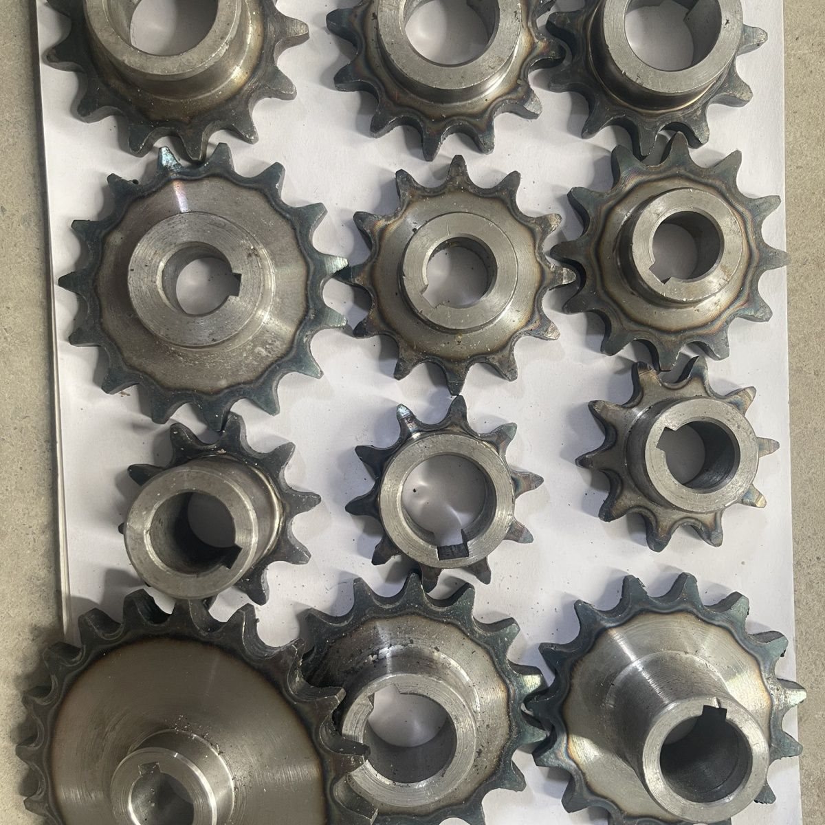 Carbon steel hay cutter gear accessories 4-point 5-point sprocket complete set, horizontal hay cutter and silk kneading machine sprocket chain gear Specification drawing