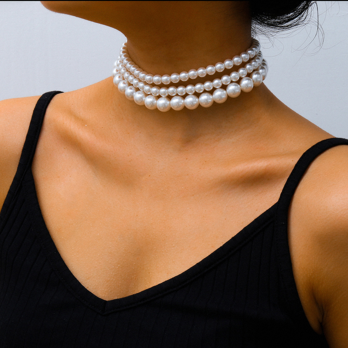 European and American fashion cross-border accessories, Bohemian-style multi-layered necklaces, popular pearl necklaces for mass street style full figure