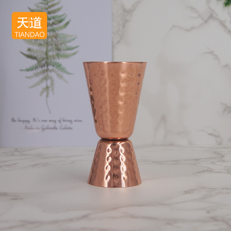 Stainless steel double-headed measuring cup 20/40ml, bar tool, wine measuring device, cocktail glass, cocktail measuring spoon, ounce cup Specification drawing