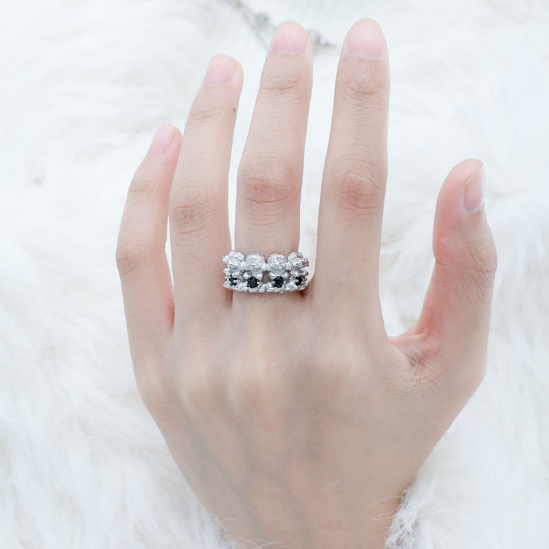 The cute pet series Bichon Frise open ring is a niche design for women. It features an Instagram cold style with a high-end feel and a Y2K sweet and cool food ring details Picture