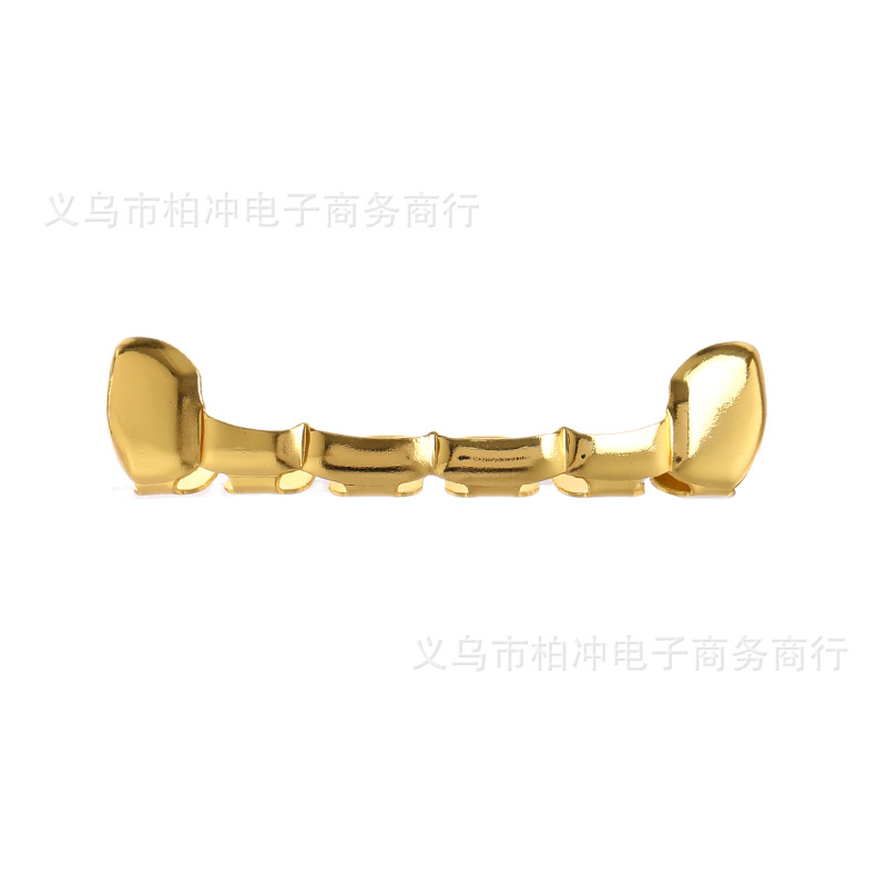 European and American hip-hop trend simple and hot-selling Hiphop hip-hop decoration clown fangs teeth grills silver-plated braces Item Picture