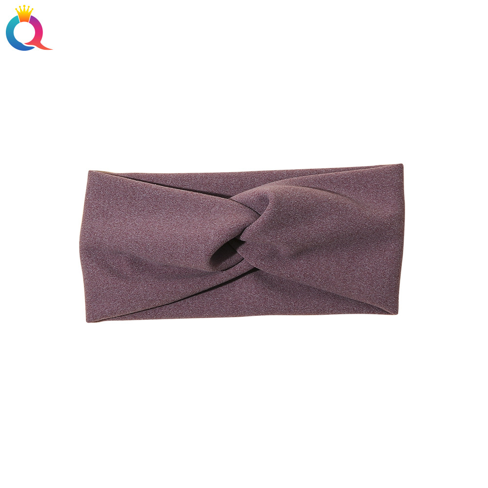 Qiyue Korean-style solid-color cashmere hair band, simple, elegant, fashionable and versatile for women. Wholesale of knot-tied hair bands and hair accessories Item Picture