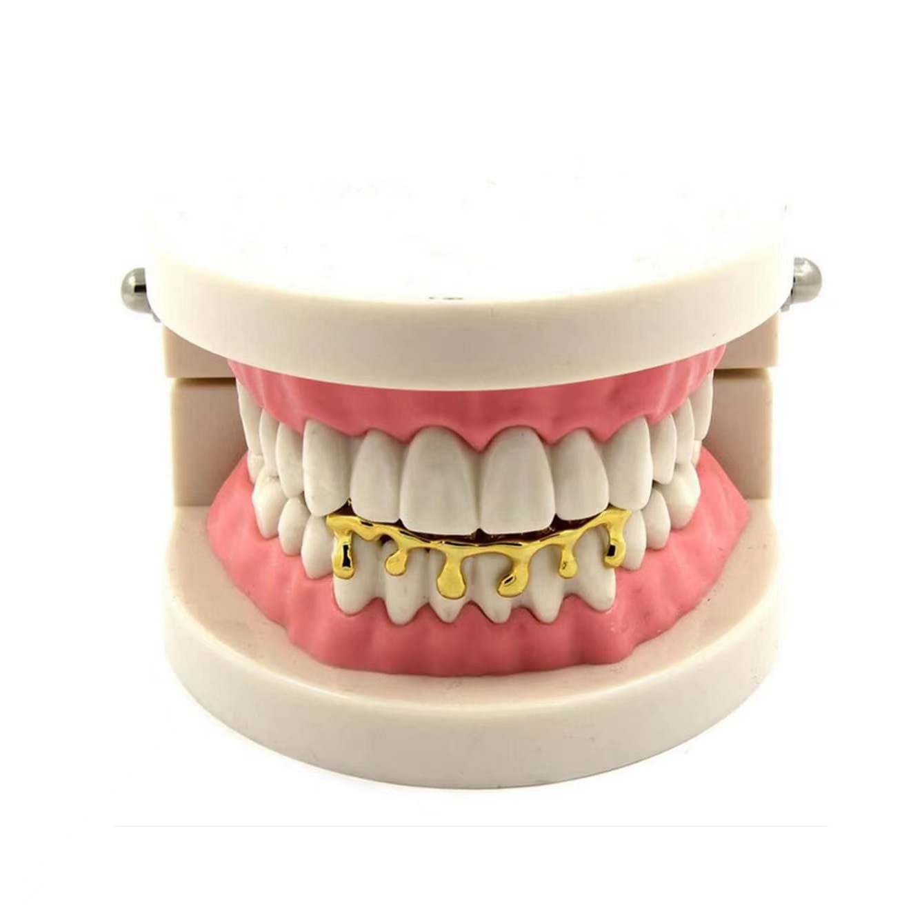 The new grillz Halloween series of water-drop lower teeth hip-hop six-tooth and eight-tooth braces and gold-plated dental ornaments are selling well across the border in Europe and America Item Picture