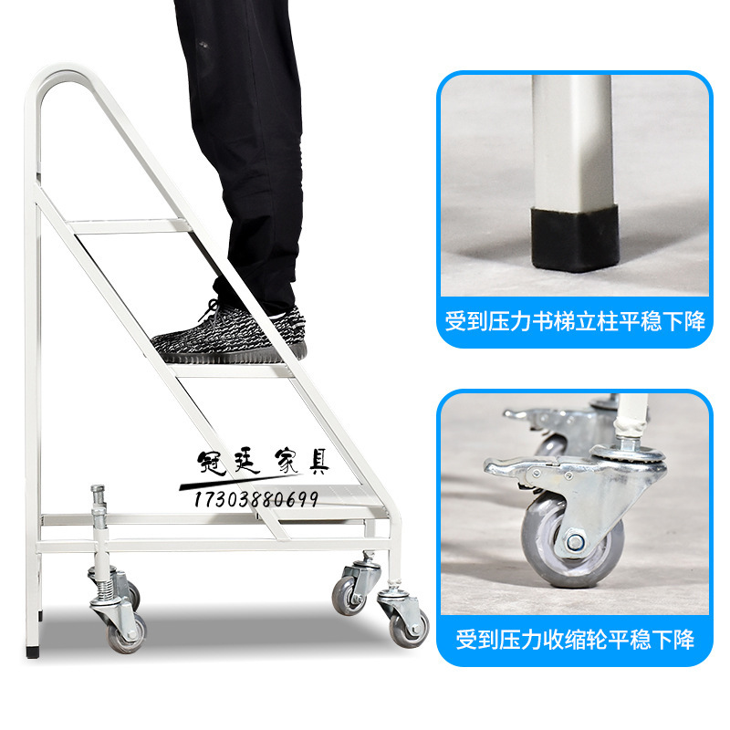 Thickened library silent book carts, book ladders, archive trolleys, two or three-layer flat trolleys, and special archive ladders Application Scenario