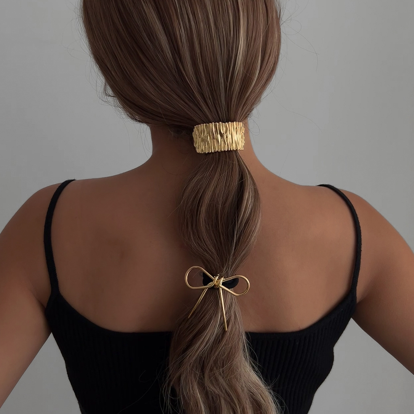 TEMU's best-selling hair accessories, including bows, irregular pleated ponytail hair ties, and wholesale of cross-border alloy hair ties from Europe and America full figure
