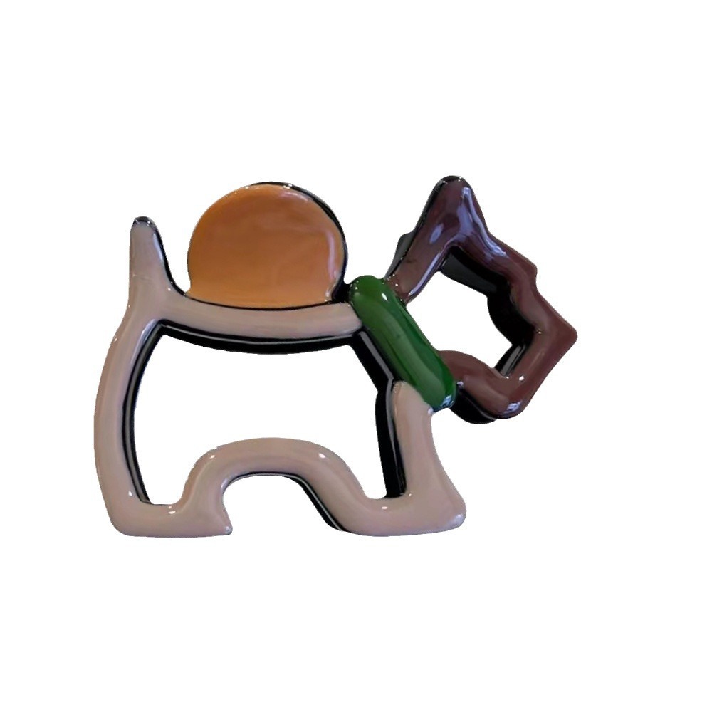 New Korean dog hairpin, hollowed-out dog gripper, spliced color shark gripper, cartoon back head plate hairpin Item Picture