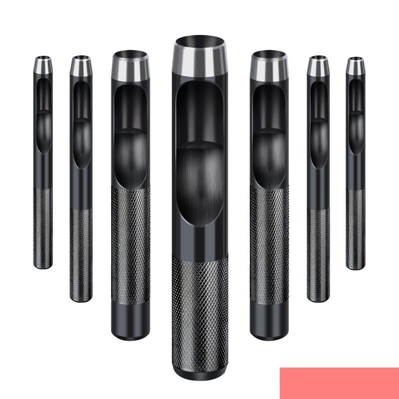 German chromium-vanadium alloy steel fitter punch, black belt punching machine, 1-50mm leather punching machine, circular drilling Item Picture