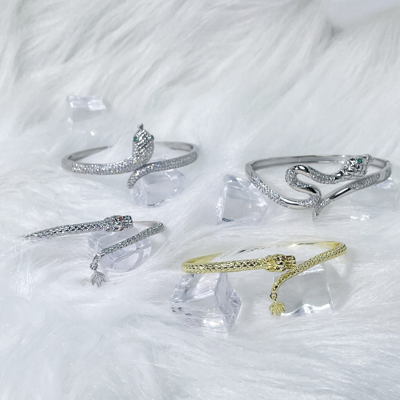 High-end, niche design, cold style, dragon-shaped bracelet, women's light luxury, exquisite and fashionable temperament, snake bracelet, trendy and cool accessory full figure