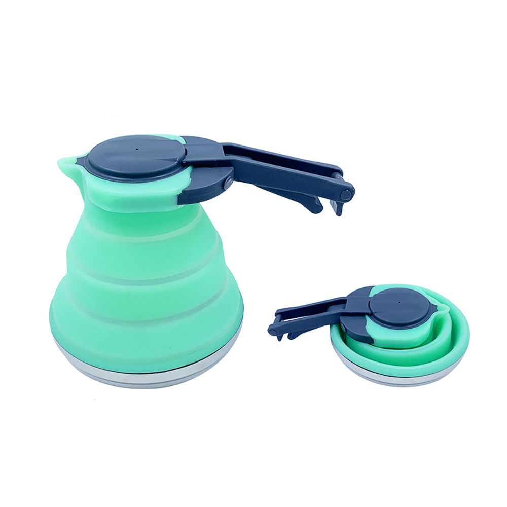 Outdoor creative portable foldable silicone water kettle 1500ml large-capacity travel, camping and picnic water kettle Specification drawing