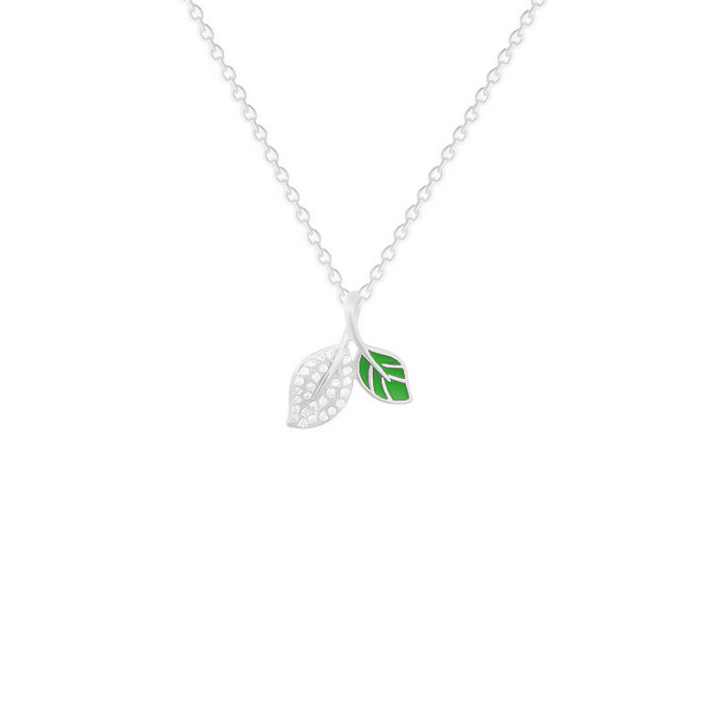 Sweet and fresh leaf necklace, women's light luxury design sense, neckchain, collarbone chain, fashionable accessory, niche Yiwu accessory Item Picture