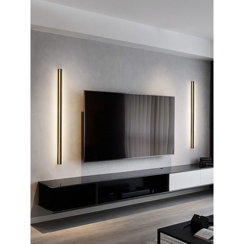 Minimalist led long linear wall lamps, sofa living room background wall lamps, staircase lamps, creative bedroom bedside lamps Application Scenario