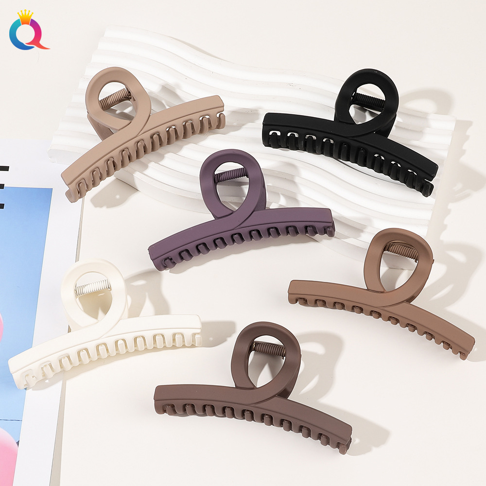 Qiyue Cross-border Large scratch-off hair clips, frosted hair clips, shark clips, ins high-end headwear clips, children's hair accessories wholesale full figure