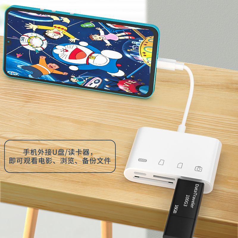 Applicable to Type-C four-in-one converter, sd card reader, otg adapter, camera adapter and mobile phone card reader details Picture