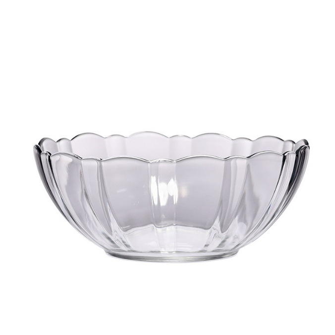 Transparent glass bowls, creative salad bowls, household tableware, soup bowls, dessert bowls, heat-resistant large bowls, instant noodle bowls, fruit plates Item Picture